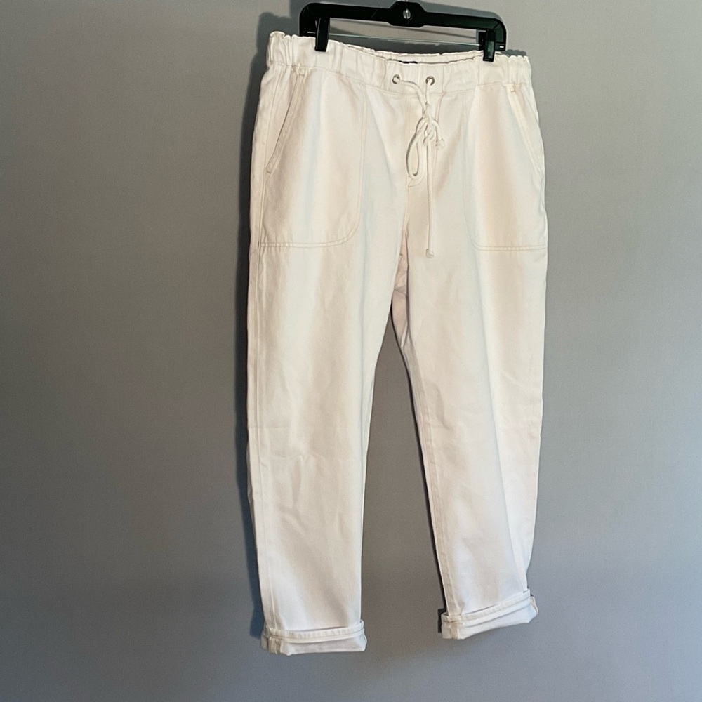 J.Crew Men’s NWT White Cotton Drawstring Pants Size 32 Elastic Waist - Picture 16 of 16